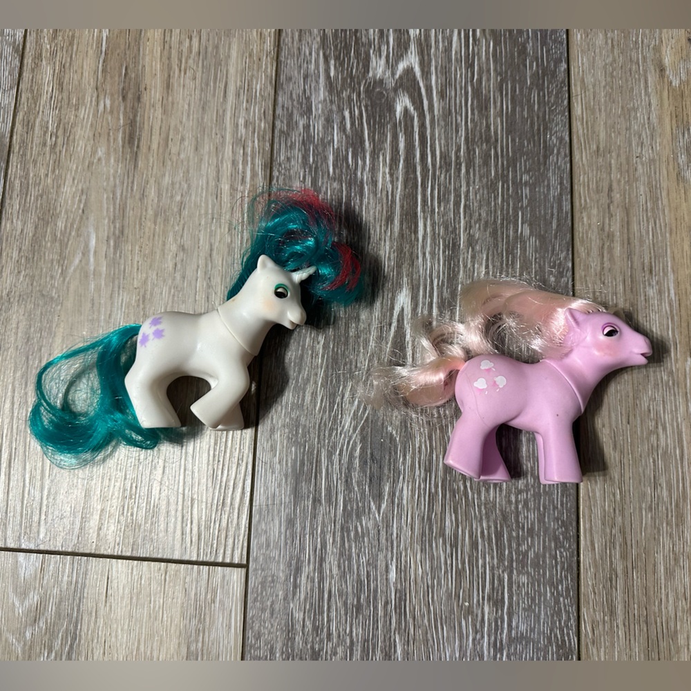 My Little Pony G1 1986 Beddy Bye Eye Ponies Lot of 2 Baby Gusty & Lickety split